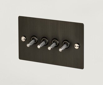 4G Toggle Switch / Cross / Smoked Bronze / Steel