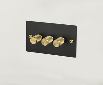 3G Dimmer / Cross / Black / Brass